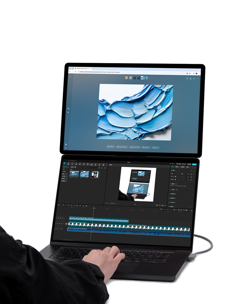 Til je scherm boven je laptop