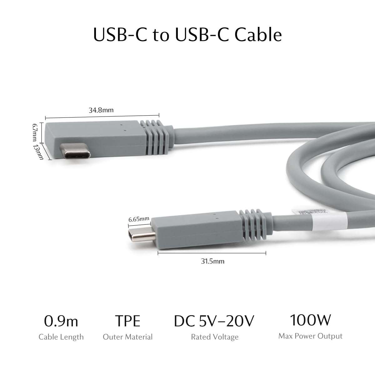 USB-C 3.2 Gen 2 Full-Function Cable 3ft